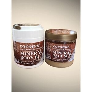 New Dead Sea Collection Coconut Mineral Salt Scrub & Moisturizing Lotion Set